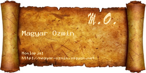Magyar Ozmin névjegykártya